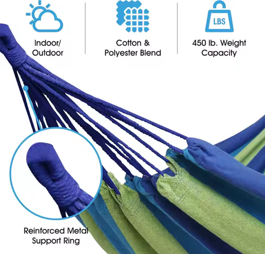 Outdoor Double Canvas Camping Hammock