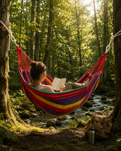 Outdoor Single Canvas Camping Hammock