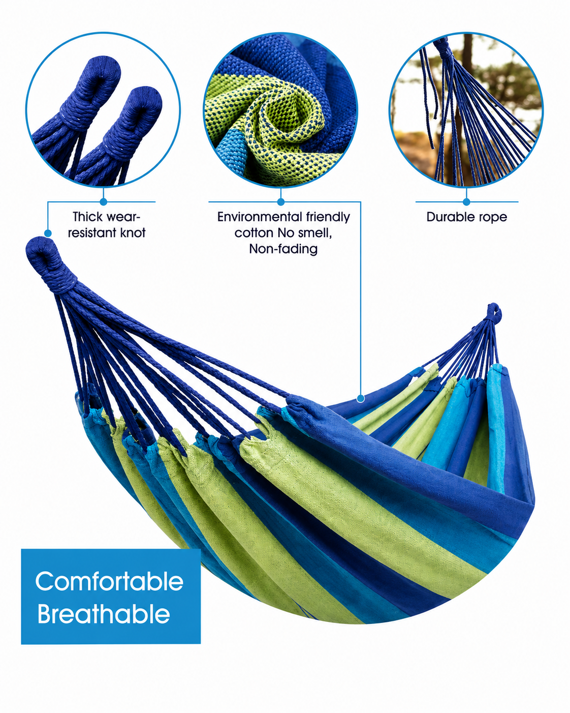 Outdoor Double Canvas Camping Hammock