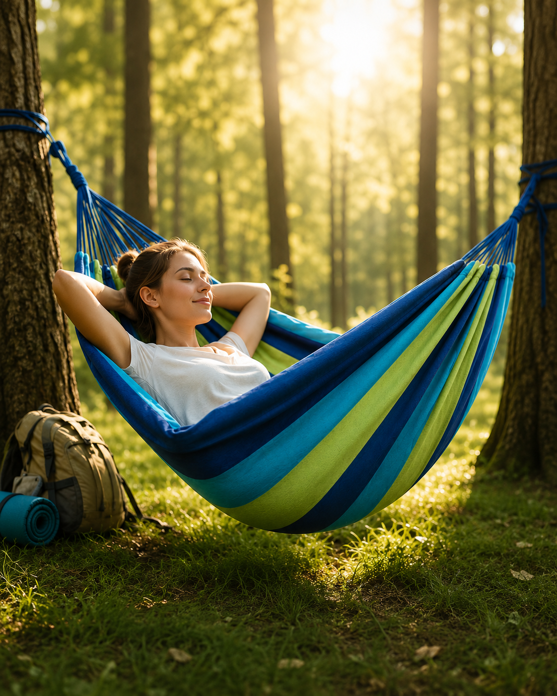 Outdoor Double Canvas Camping Hammock