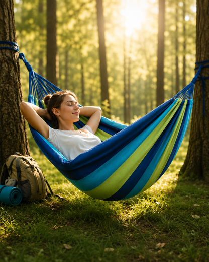 Outdoor Double Canvas Camping Hammock