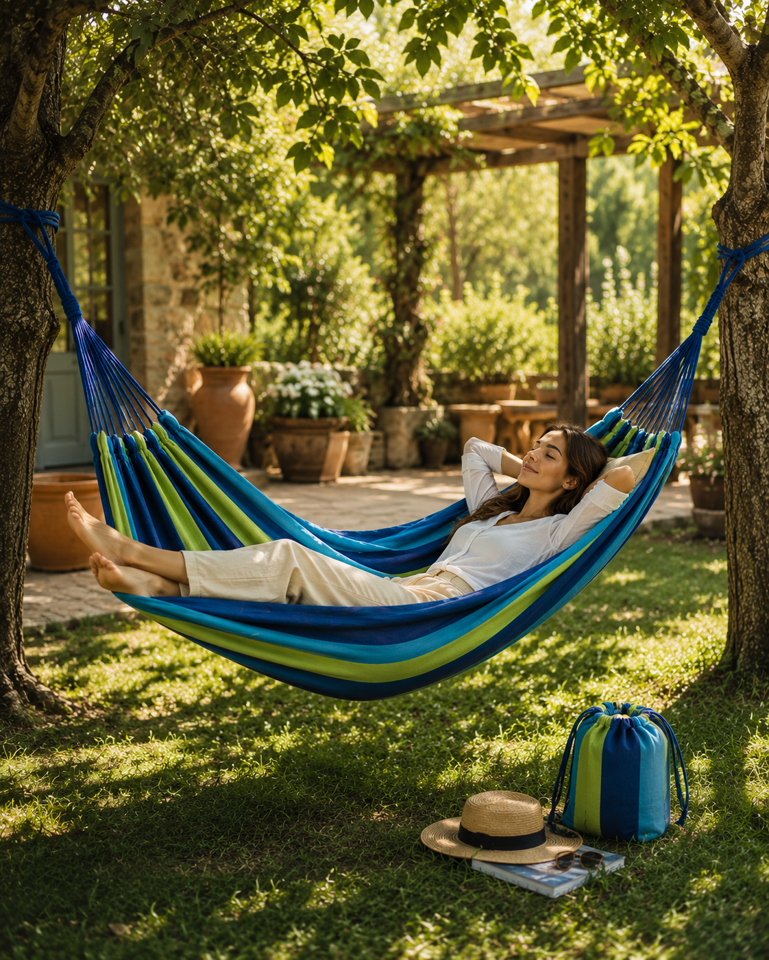 Outdoor Double Canvas Camping Hammock