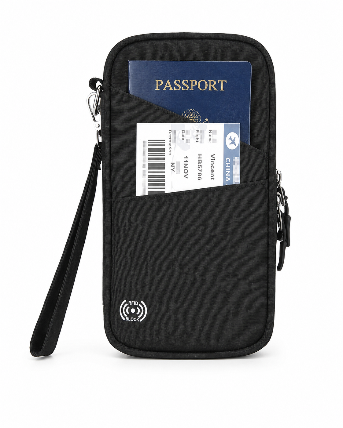 RFID Blocking Travel Passport & Document Organizer