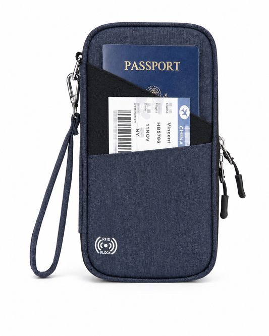 RFID Blocking Travel Passport & Document Organizer