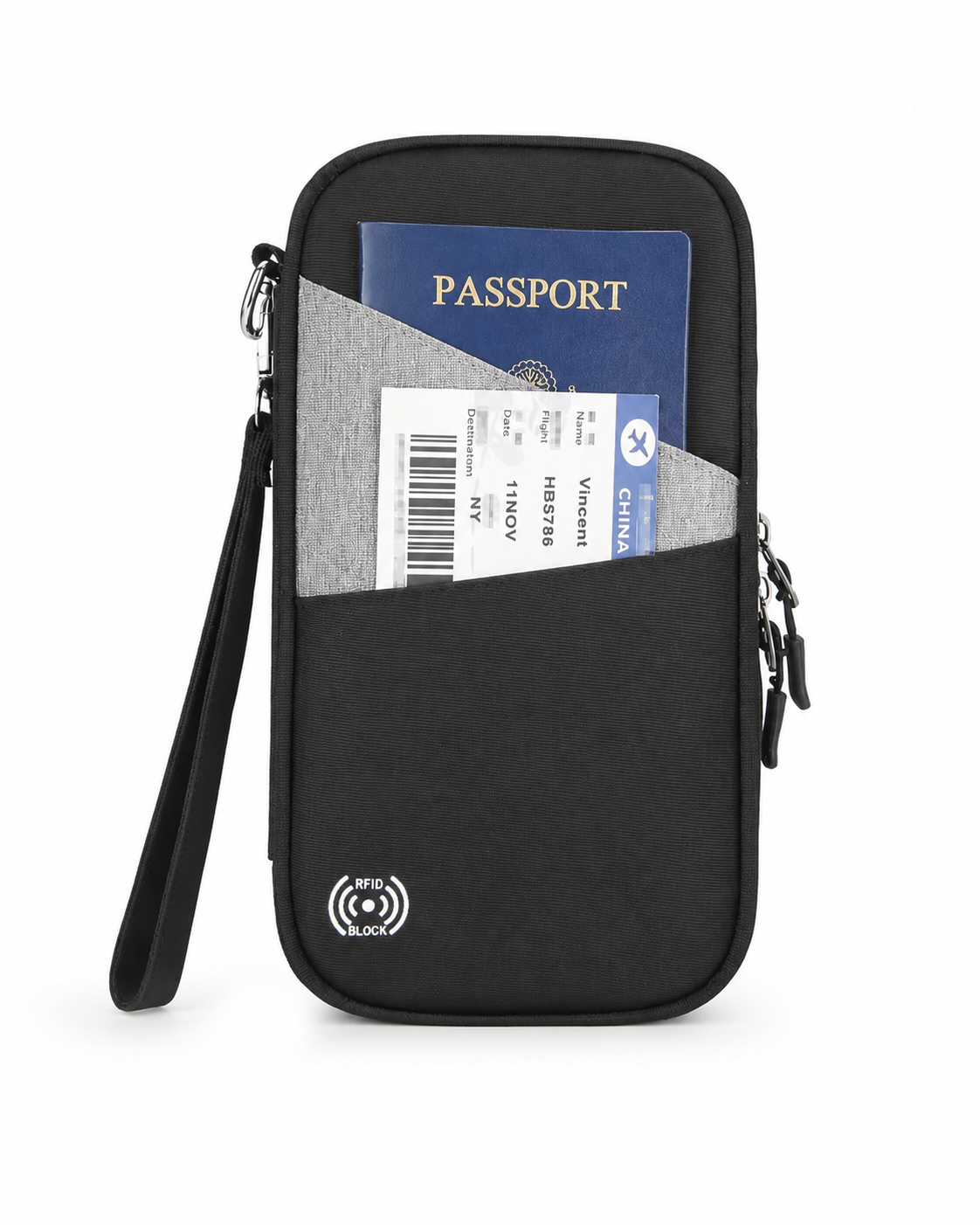 RFID Blocking Travel Passport & Document Organizer