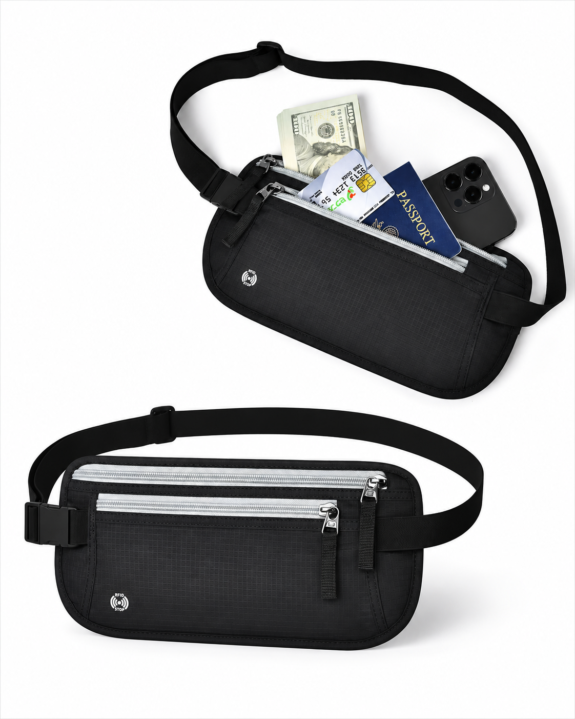 RFID Travel Money Belt & Passport Holder