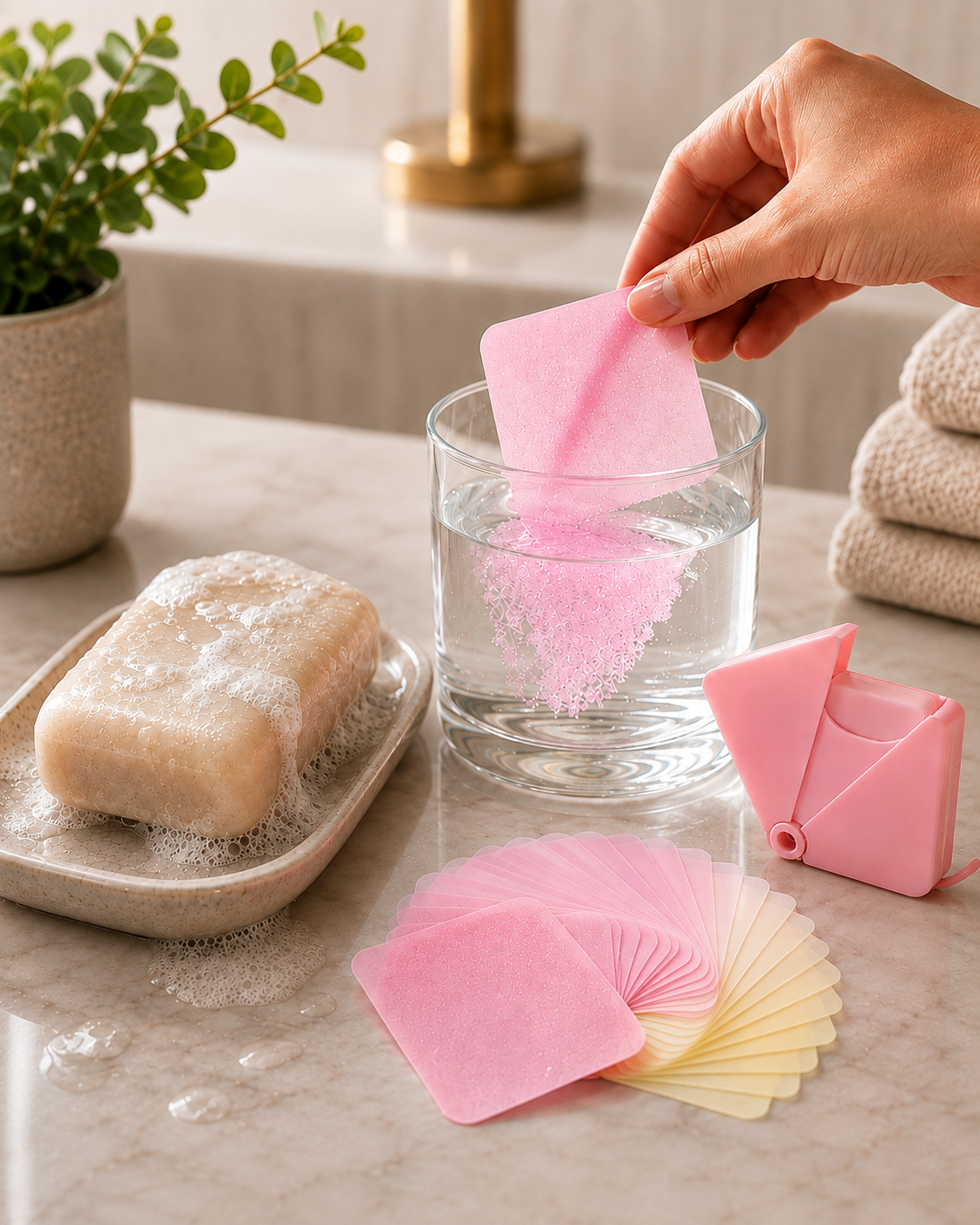 Portable Paper Soap Sheets for Travel