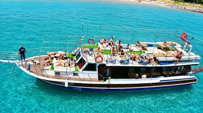 Alanya: Boat Tour with Unlimited Soft Drinks Lunch & Hotel Pickup